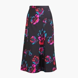 J. Crew Pull-on printed bias midi skirt